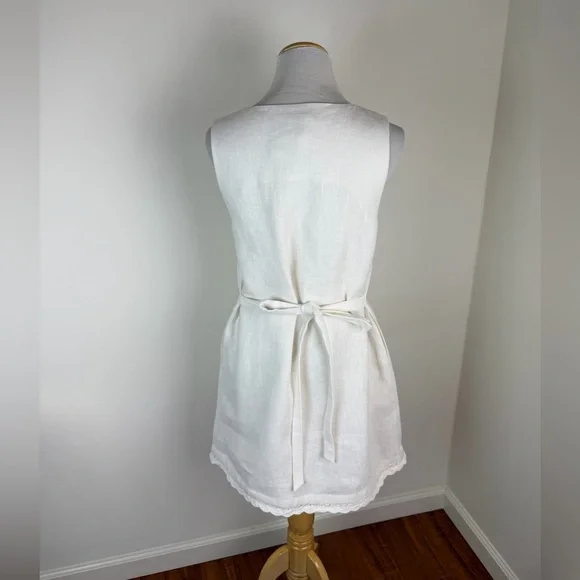 NWT Posse Effi Mini Dress 100% Linen White Size S